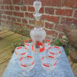 Carafe liqueur et verres ITALY vintage