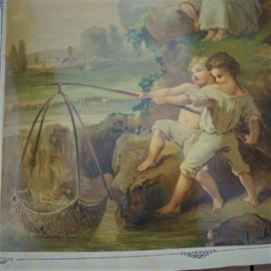 Ancien Chromo scène enfantine