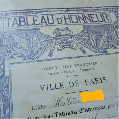 Tableau d'Honneur 1913