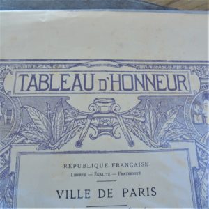 Tableau d'Honneur 1913