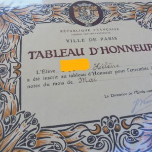 Tableau d'Honneur 1916