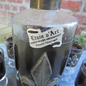 Service à liqueur Etain d'Art