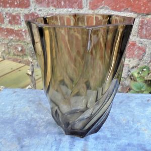 Vase fumé LEVER seventies