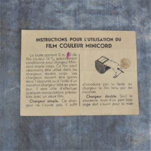 Feuillet Film MINICORD