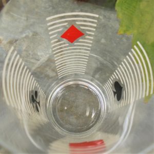 Verres jeux de cartes