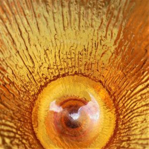 6 verres à pied ambre