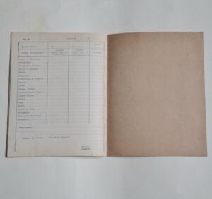 CARNET de l’Elève ECOLE PRIMAIRE SUPERIEURE de Jeunes filles Jean MACE 1936 1937. Photo avant-dernière de couverture